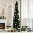 HOMCOM 7' Pencil Artificial Christmas Tree - Green-Pencil shape tree is unique and fresh 