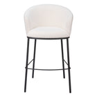 Zuo Essen Barstool - Ivory-Armrest support