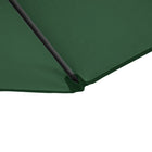 Outsunny 8.5' Offset Patio Umbrella with 360° Rotation - Green-Made of outdoor-ready polyester fabric and a powder-coated steel frame for heavy-duty stability