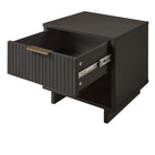Manhattan Comfort Granville 18.11" Modern 1-Drawer Nightstand 2-Piece Set - Dark Grey-10