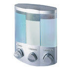 Better Living Euro Dispenser Trio - Satin Silver-Versatile dispenser can be mounted either in the corner or flat on a wall