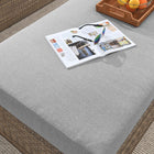 Modway Convene Outdoor Patio Rectangle Ottoman - Cappuccino/Grey-Water and UV Resistant