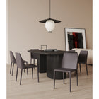 Manhattan Comfort - Lot de 4 chaises de salle à manger modernes Paris 18 po en similicuir gris-Cadre en métal durable