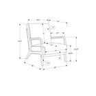 Monarch Specialties Upholstered 34"H Mid-Century Modern Accent Chair With Walnut Solid Wood Legs - Grey Fabric-The sculpted wood frame and flowing arm design introduce a refined, mid-century inspired character that enhances the chair's clean, modern silhouette.