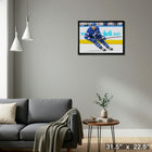 Auston Matthews Toronto Maple Leafs Skating - Framed Canvas - 31" x 22"-Ready to hang - arrives fully assembled