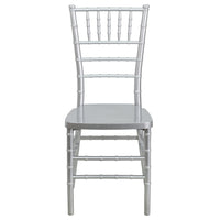 Flash Furniture - Chaise empilable Chiavari série Hercule PREMIUM en résine, argent (LESILVER)-Chaises Chiavari