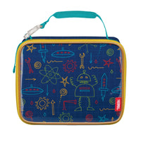Thermos Kids Lunch Box - Robot Doodles-PVC-free with PEVA liner for easy clean up