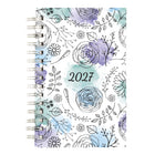 Blueline 2027 DoodlePlan Weekly/Monthly Colouring Planner with Twin-Wire Binding - 8" x 5" - Botanica - Bilingual-Ruled space for each day of the week