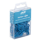 JAM Paper Colourful Standard Paper Clips - 1"- Baby Blue - 100 Pack-Size: 1 inch (Standard/Regular) | Keep your stacks of paper organized with coloured paper clips