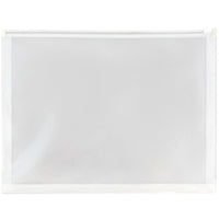 JAM Paper Plastic Envelopes with Zip Closure, Letter Booklet, 9.5 x 12.5, Clear Poly, 12 Pack (218Z1CL)-Clear