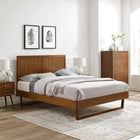 Modway - Alana Bois Plate-lit complet avec cadre angulaire, Noyer-Assemblée requise