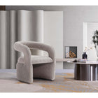 Manhattan Comfort - Chaise de salle à manger Corvette 28,7 po style milieu du siècle moderne en velours capitonné - Colombe-Cadre en bois de pin séché au four avec assemblages à tourillons et coins renforcés