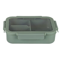 General Supply Goods + Co Plastic Lunch Box with Removable Tray - Sage-Removable compartments allow for flexible meal organization