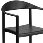 Flash Furniture – Chaise de café en plastique de la collection Hercules, empilable, capacité de 1000 lb, noire-Matériel moulé par injection