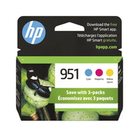 HP 951 CR314FN#140 Cyan/Magenta/Yellow Original Ink Cartridges - High Yield - 3 Pack -Take pride in high-quality prints with Original HP Ink