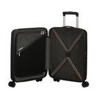 American Tourister 19" Rejoy Carry-on Luggage - 360-Degree Spinner - True Black-Retracting top carry-handle stays close to the case to protect against damage
