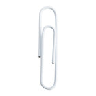 JAM Paper - Trombones géants colourés - grands trombones blancs de 5 cm - paquet de 75-Quantité : 75 par boîte | Emballé dans une boîte transparente réutilisable pour garder votre bureau ou votre tiroir de bureau organisé