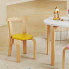 Qaba - Ensemble table et chaises pour enfants, ensemble table en bois pour tout-petits et 4 chaises pour activités artistiques, loisirs créatifs pour 3-8 ans - multicolore-Couleur : Blanc, Jaune, Gris, Rose, Vert  
