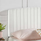 Modway Rebecca Performance Velvet Twin Headboard - White-Solid Wood and Particleboard Frame