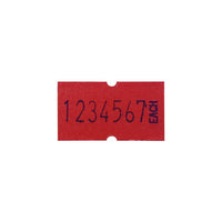 Motex MX5500 Plus Removable Labels - 1 Line - 8 Characters - Red - 10000 Labels-Removable Labels