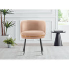 Manhattan Comfort - Chaise de salle à manger moderne Kaya 58 cm en velours capitonné - Nude-Cadre en bois d’orme de haute qualité et métal pour une durabilité accrue