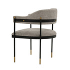 Manhattan Comfort - Lot de 2 fauteuils de salle à manger modernes Lia 24,8 po en chenille, coloris pierre-Testé pour usage commercial avec une capacité de charge de 150 kg