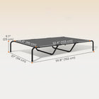 PawHut Elevated Outdoor Dog Bed - 59.8" L x 37" W - Grey-Supported by a Φ0.9" (22 mm) powder-coated steel frame 