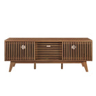 Modway Iterate 59" TV Stand - Walnut-Non-Marking Foot Pads