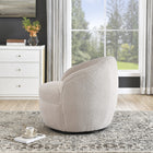 Brassex Sekani Accent Chair - Beige-Acacia and Rubber wood construction