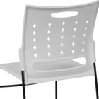 Flash Furniture HERCULES Series Sled Base Stack Chair with Air-Vent Back - White-Carrying Handle Cutout for Easy Movement