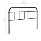 Modway Serena King Steel Headboard - Brown-Powder Coated Steel Frame