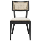 Modway Caledonia Wood Dining Chair - Black/Beige-Weight Capacity: 330 lbs.