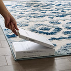 Modway - Reflect Treillis marocain en diamant abstrait Takara Tapis intérieur et extérieur de 5 pi l x 8 pi L - Ivoire et bleu-Sisal 100% polypropylène