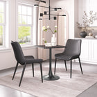 Zuo Magnus Dining Chair - Black - Set of 2-Dimensions: 23.6" L x 21.3" W x 35.4" H