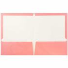 JAM Paper Laminated Two-Pocket Glossy Presentation Folders - Baby Pink - 6 Pack-Size: 9.5 x 11.5 inches