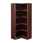 Sauder Corner 5-Shelf Bookcase - Select Cherry-Multi-room storage: this functional corner bookcase can meet your storage needs in a variety of rooms: living room, office, kitchen, craft, or bathroom