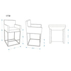 Manhattan Comfort - Ambassador tabouret de comptoir moderne du milieu du siècle de 20,5 po en similicuir gris et noir, lot de 2-Revêtement en similicuir avec rembourrage en mousse