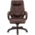 Nicer Interior - fauteuil de direction en cuir véritable à dossier haut-Mécanisme d'inclinaison du genou avec contrôle de la tension pour une inclinaison en douceur