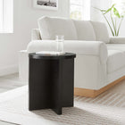 Modway Silas Round Wood Side Table - Black-Round Side Table