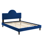 Modway Soleil Performance Velvet Full Bed - Navy-Full Bed