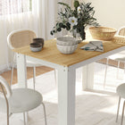 HOMCOM 47" Modern Dining Table with Wood Effect - Oak-Easy assembly required