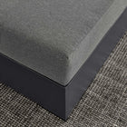 Modway - Tahoe Terrasse extérieure Aluminium revêtu en poudre Ottoman in Charbon de bois gris-Housse en tissu résistant aux intempéries