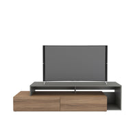 Nexera Tonik 72" TV Stand With 2 Drawers - Nutmeg/Greige-The 72-inch TV Stand is perfect for today's extra wide TV screens and will add a modern high-end style to your living room