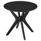Modway Crossroads 24" Round Wood Side Table - Black-Mid Century Modern Side Table