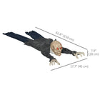 HOMCOM 62" Sound Activated Crawling Zombie Halloween Decoration -Making howling sounds 