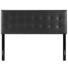 Modway Lily Upholstered Vinyl Queen Headboard - Black-Smooth vinyl upholstering