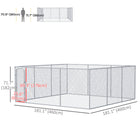PawHut Dog Exercise Pen Enclosure - 227.5 sq. ft.- Silver-Suitable for small and medium dogs 