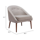 Zuo Carter Accent Chair - Grey-3 year limited warranty