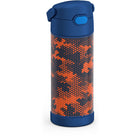 Thermos FUNtainer Bottle with Straw - 410 mL - Digital Camo-Push button lid with pop-up straw