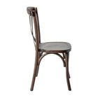Flash Furniture - Chaise empilable en bois d'acajou à dossier en croix de la série HERCULES-Conception à dossier en croix